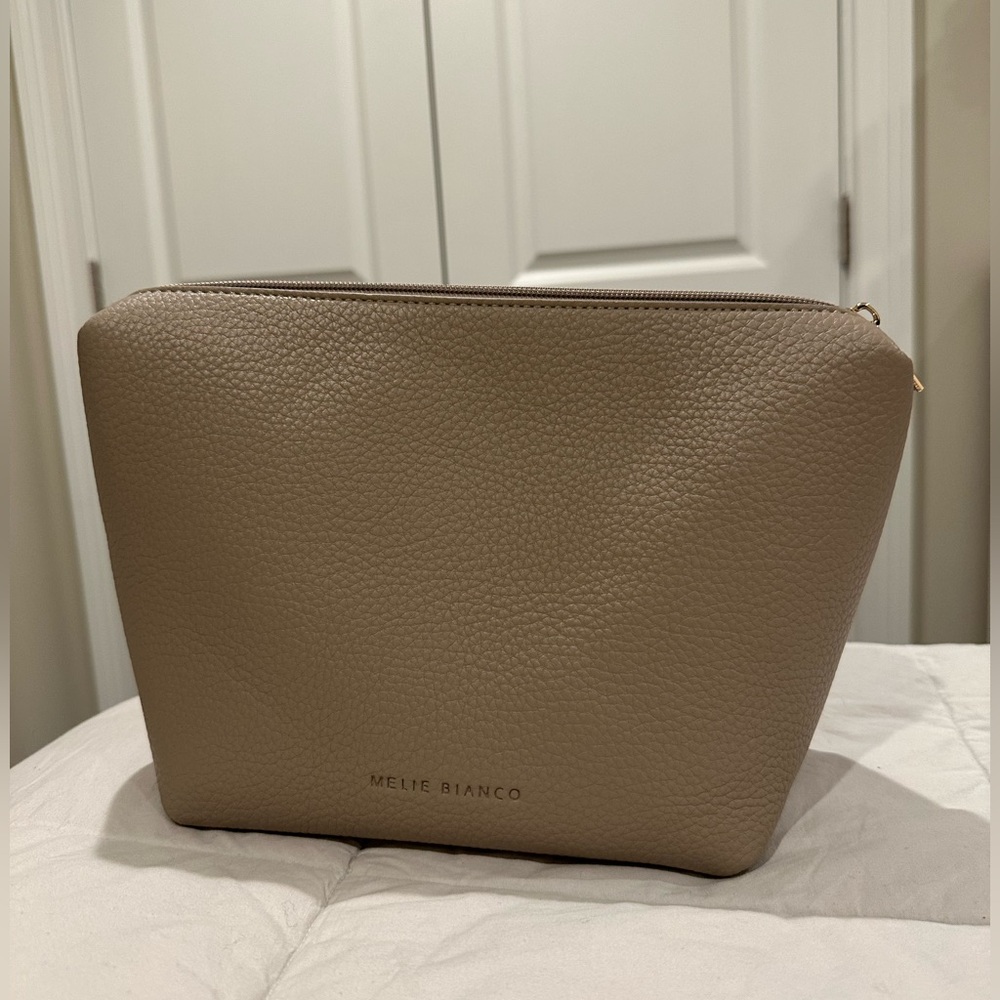 MELIE BIANCO vegan leather zip pouch